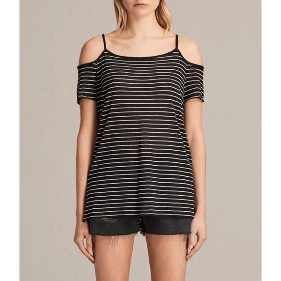 All Saints Tyra Stripe Top - Picture 1 of 9